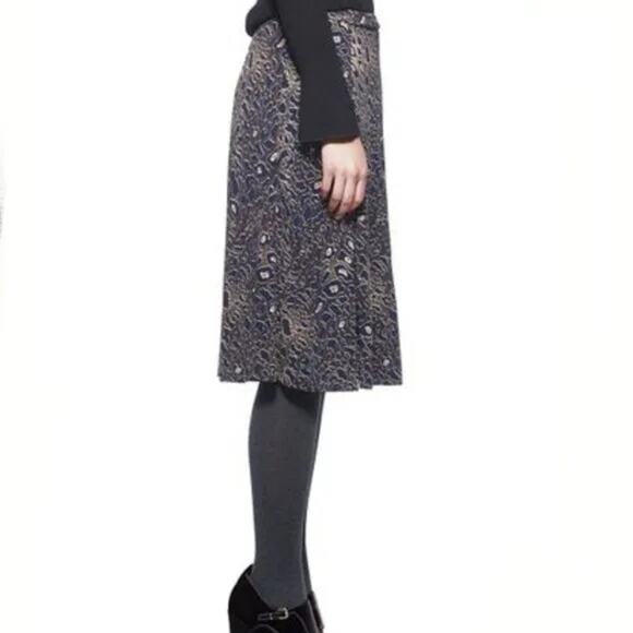 Tory Burch Animal Print Knee Length Skirt leopard print cheetah XS - Picture 3 of 13